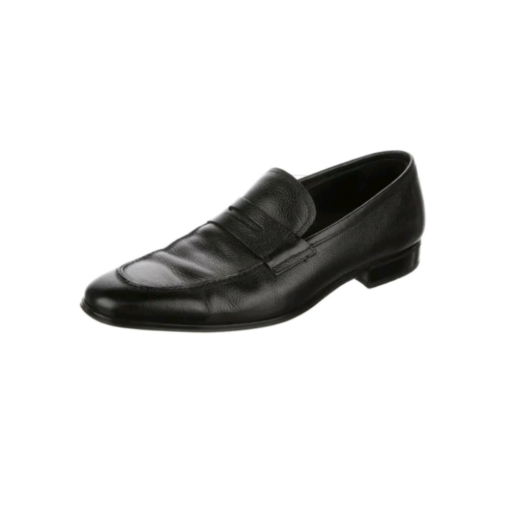 Salvatore Ferragamo Men's Black Leather Loafers SZ 8D